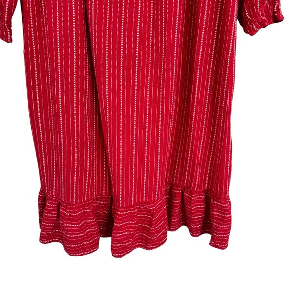 Laura Scott Red White Flannel Long Night Gown Size Large - Picture 5 of 9